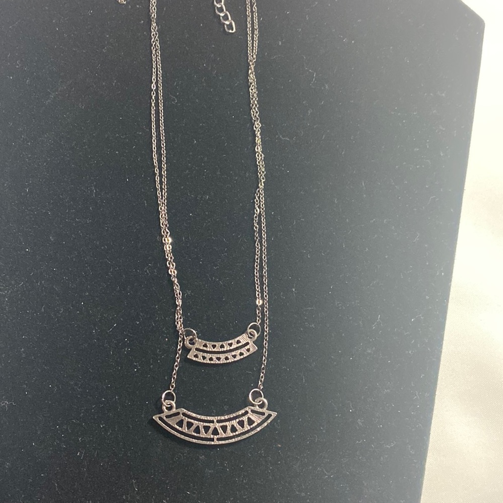Paparazzi black gunmetal necklace set